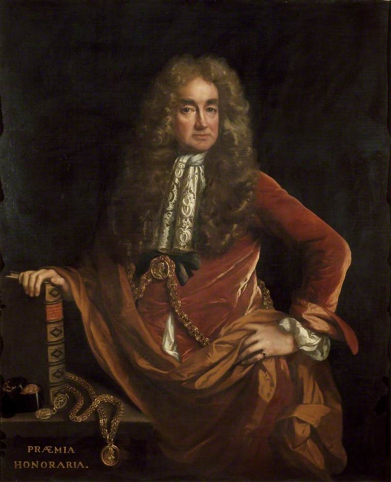 Portrait of Elias Ashmole, painting by John Riley, at the Ashmolean Museum