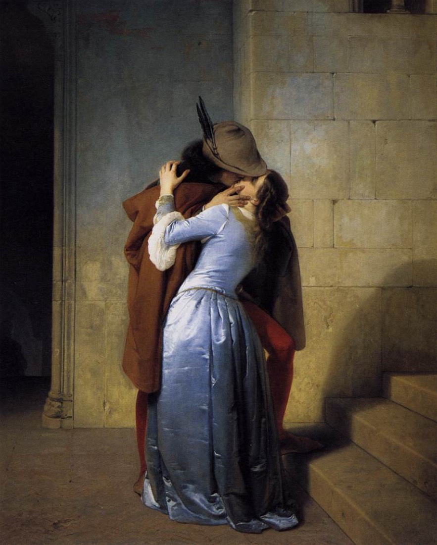The Kiss (Il Bacio), painting by Francesco Hayez, at the Pinacoteca di Brera