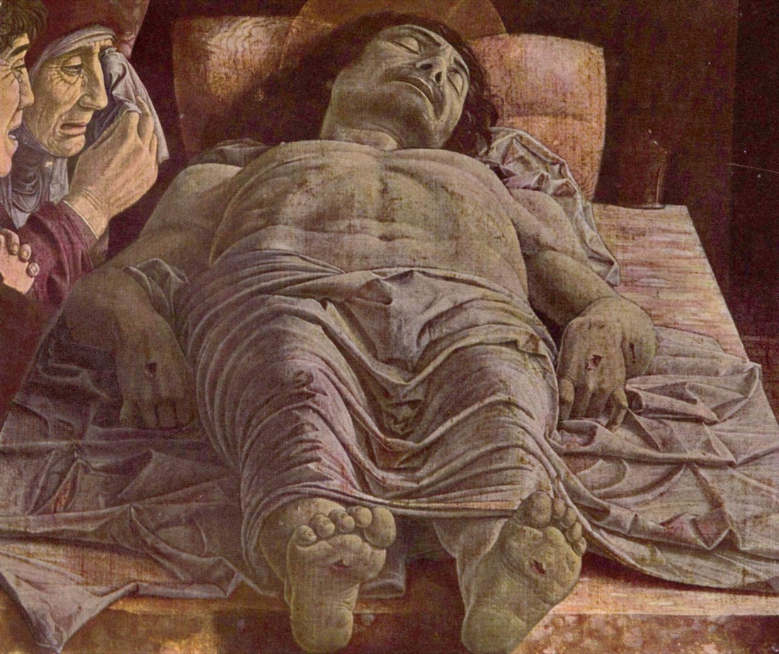 The Lamentation over the Dead Christ, painting by Andrea Mantegna, at the Pinacoteca di Brera