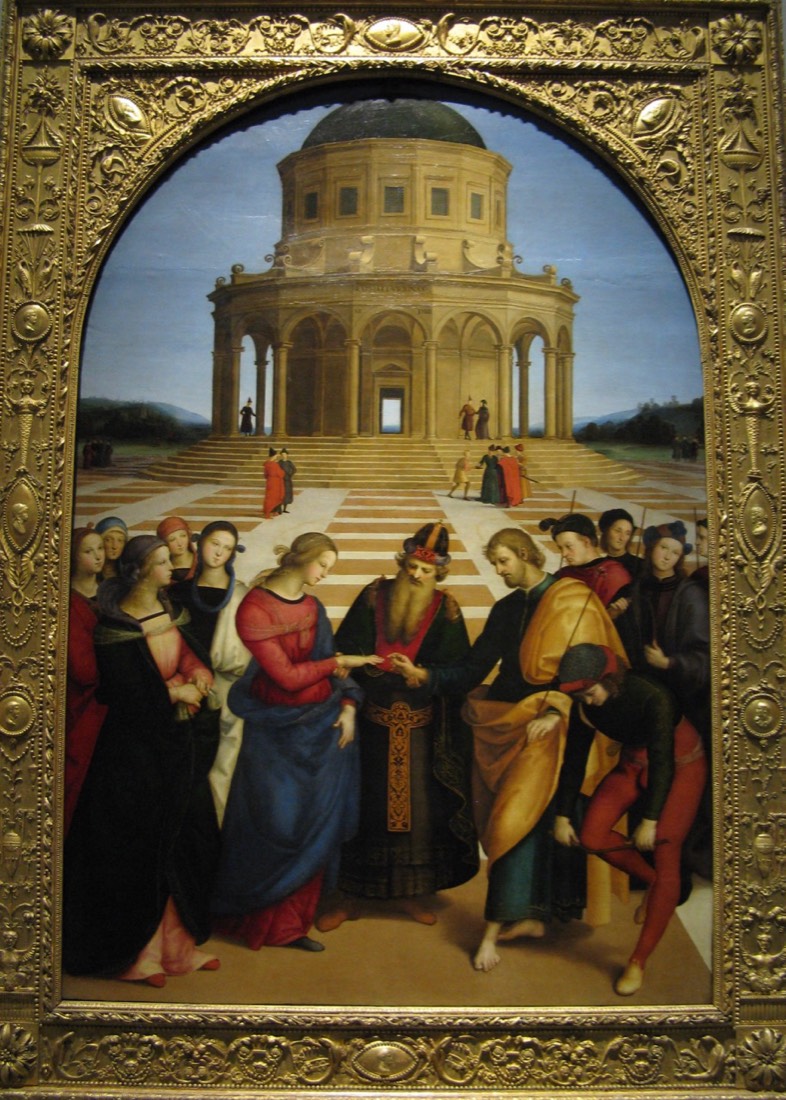 The Marriage of the Virgin, painting by Raphael, at the Pinacoteca di Brera