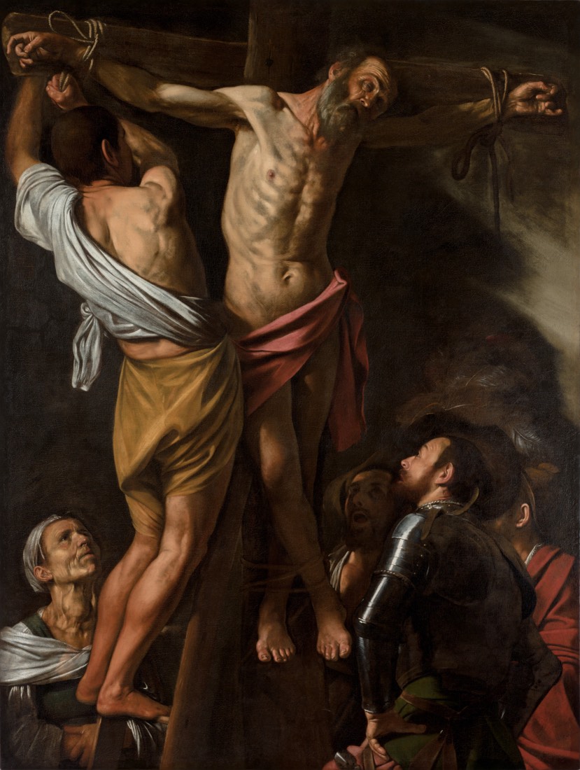The Crucifixion of Saint Andrew, painting by Caravaggio, at the Cleveland Museum of Art