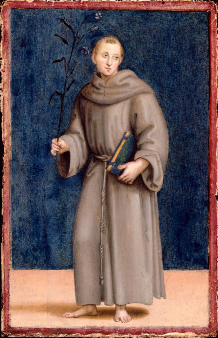 Saint Anthony of Padua, panel by Raphael, at Dulwich Picture Gallery