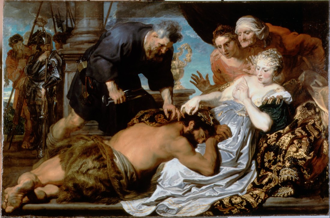 Samson and Delilah, painting by Anthony van Dyck, at Dulwich Picture Gallery