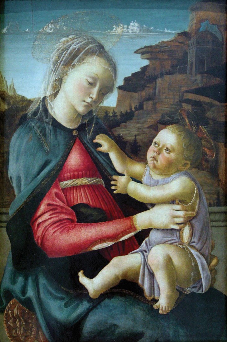 The Virgin and Child, known as the Guidi da Faenza Madonna, by Sandro Botticelli, at the Louvre