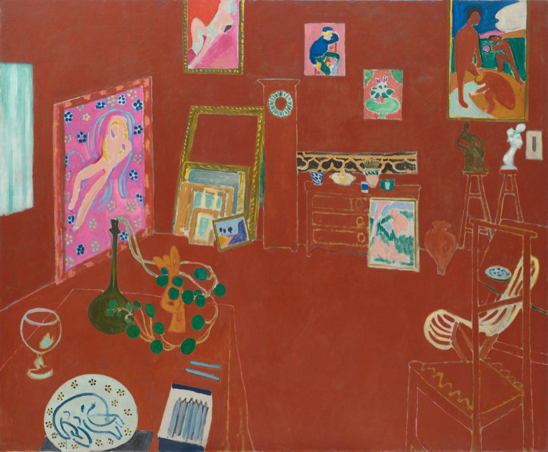 The Red Studio, painting by Henri Matisse, at MoMA