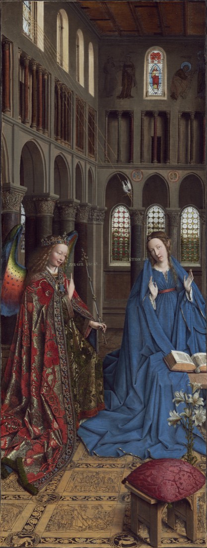 The Annunciation, painting by Jan van Eyck, at the National Gallery of Art, Washington