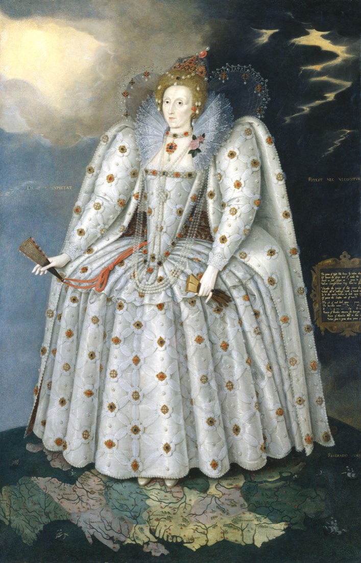 The Ditchley portrait of Elizabeth I, painting by Marcus Gheeraerts the Younger, at the National Portrait Gallery