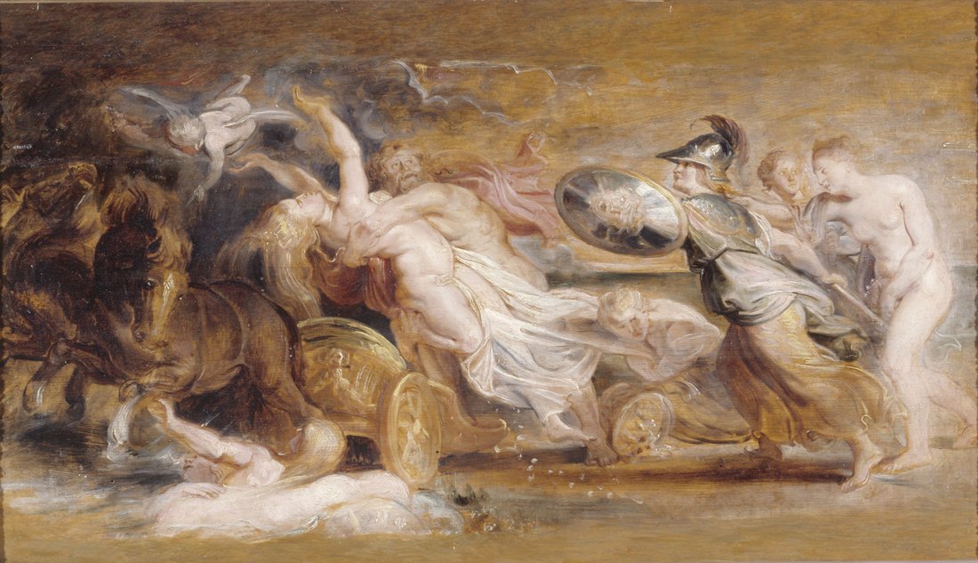 The Abduction of Proserpina, sketch by Peter Paul Rubens, at the Petit Palais