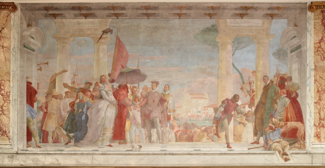 Henri III Received at the Villa Contarini, fresco by Giambattista Tiepolo, at the Musée Jacquemart-André