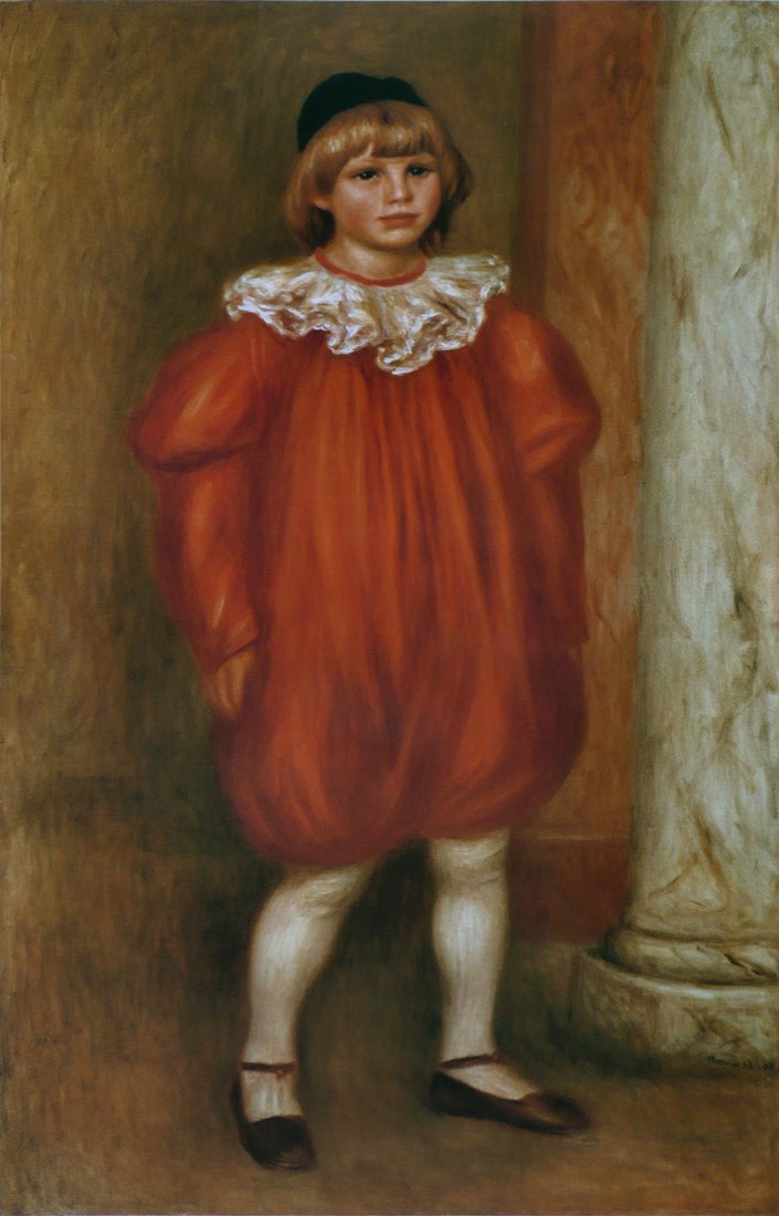 Claude Renoir as a Clown, painting by Auguste Renoir, at the Musée de l’Orangerie