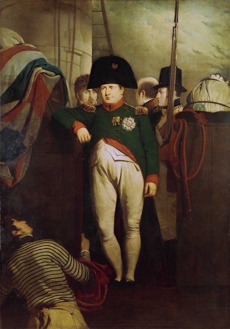 Napoleon Bonaparte on Board the Bellerophon, painting by Charles Lock Eastlake, at Royal Museums Greenwich