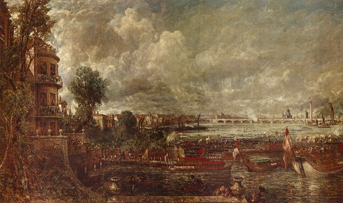 The Opening of Waterloo Bridge, painting by John Constable, at Tate Britain