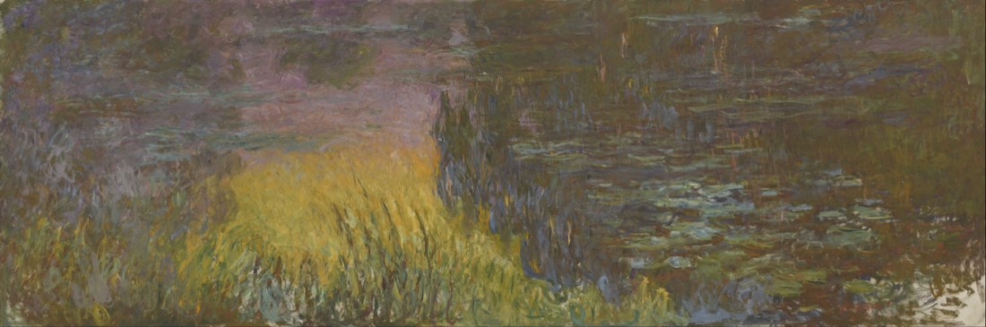 Water Lilies, Setting Sun, painting by Claude Monet, at the Musée de l’Orangerie